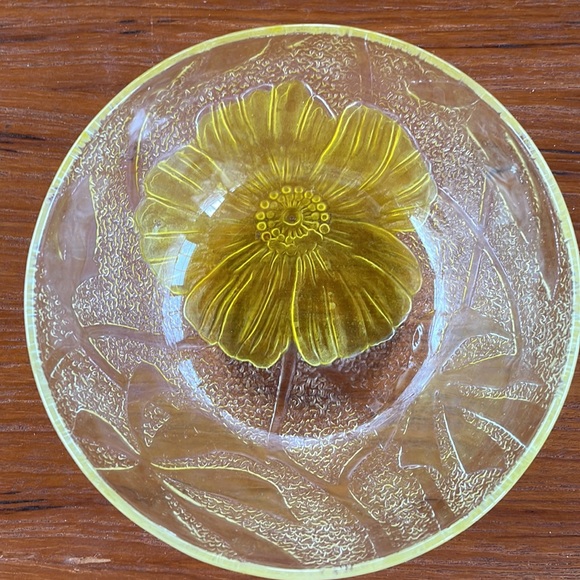 VTG Set of 6 Etched Hibiscus Salad Bowls - Picture 7 of 9
